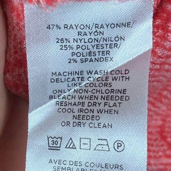 LOFT Outlet Womens Blouse Pink Sleeve U Neck Long Sleeved Stretch Medium - Picture 7 of 12